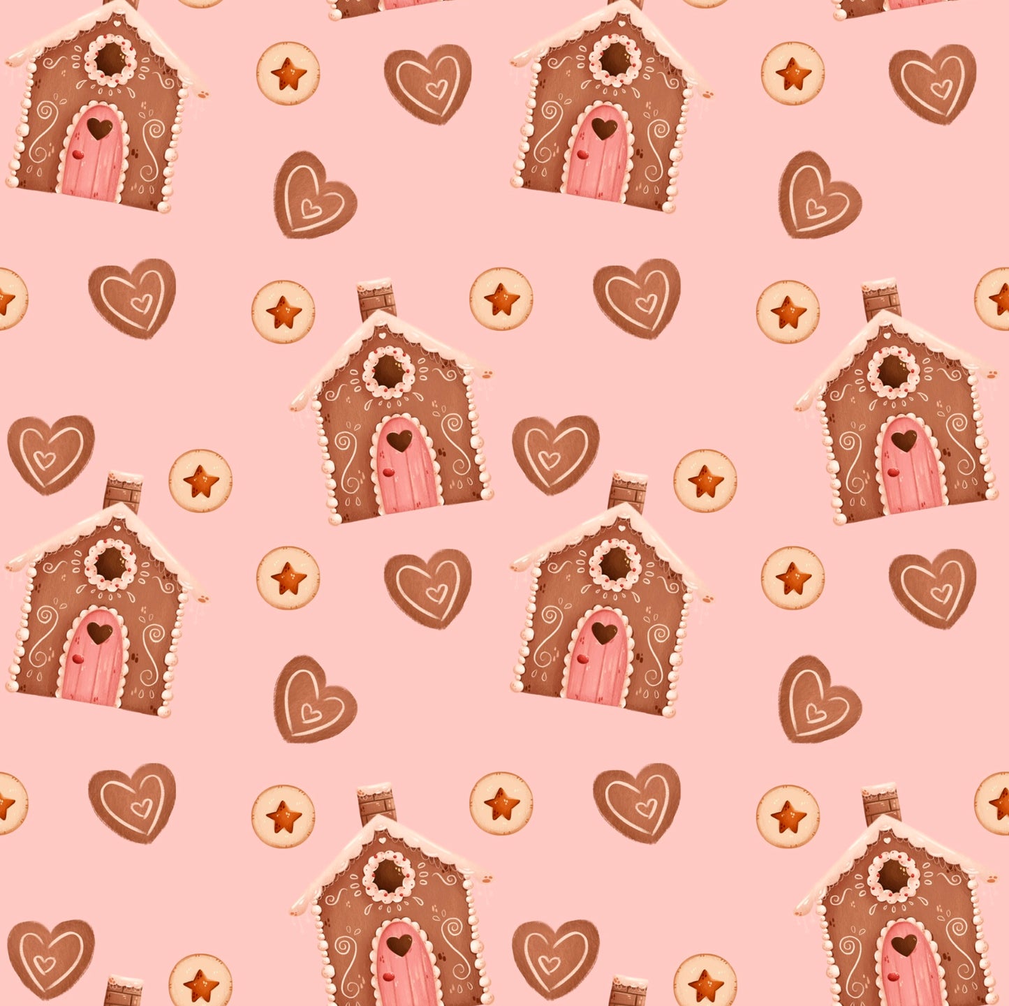 PV131 pink gingerbread houses vinyl sheet