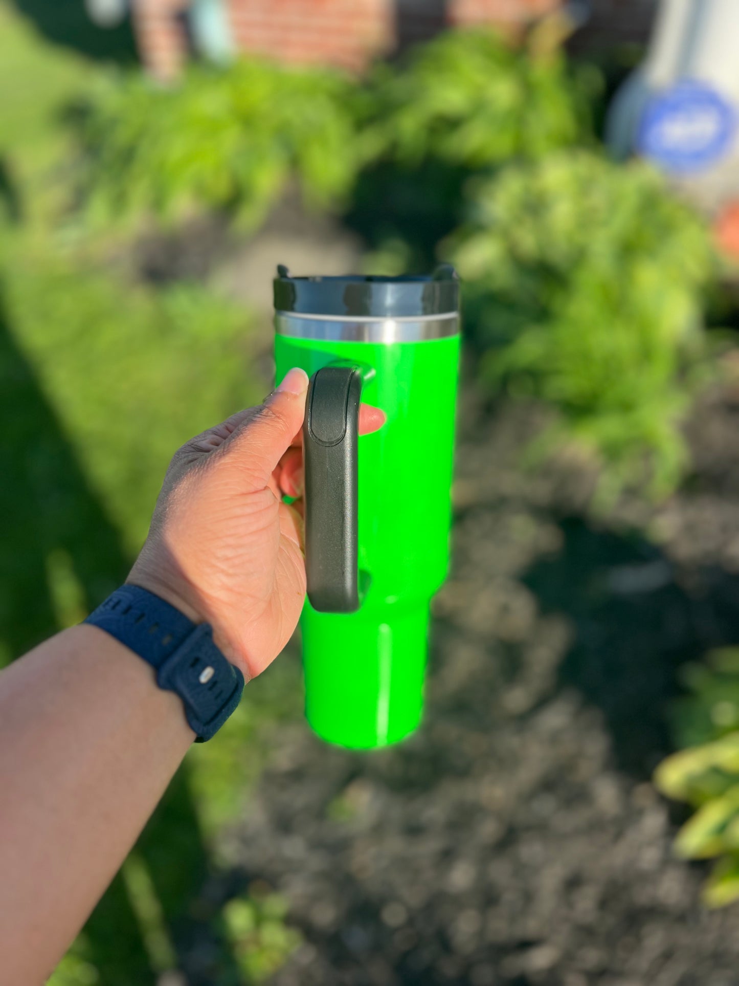 40oz insulated sublimation tumbler with handle