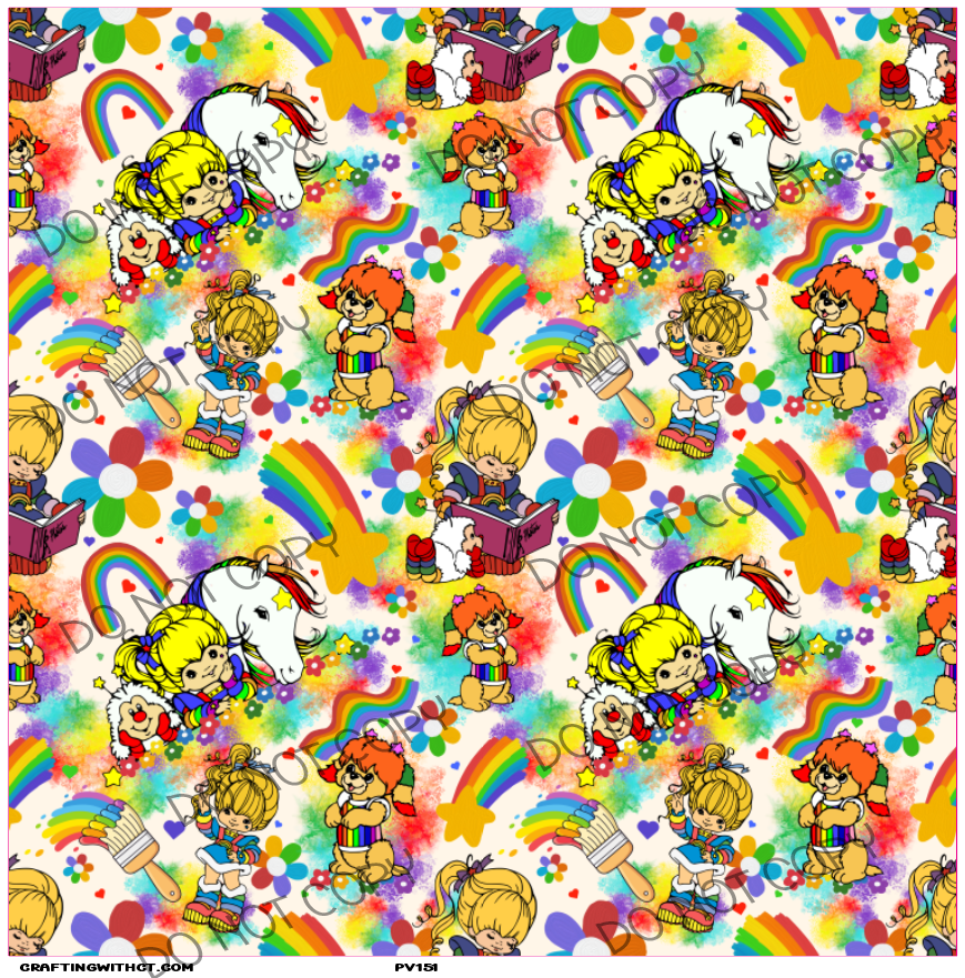 PV151 rainbow girl vinyl sheet