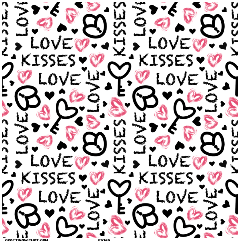 PV146 love keys vinyl sheet
