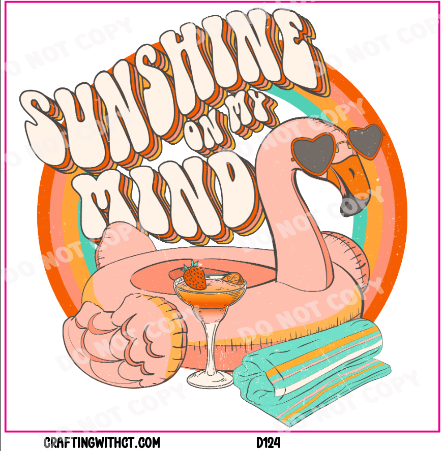 D124 sunshine on my mind decal