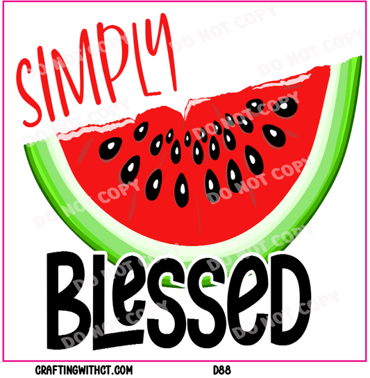 D88 Simply Blessed decal