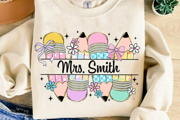 Personalized Teacher Pencils shirt