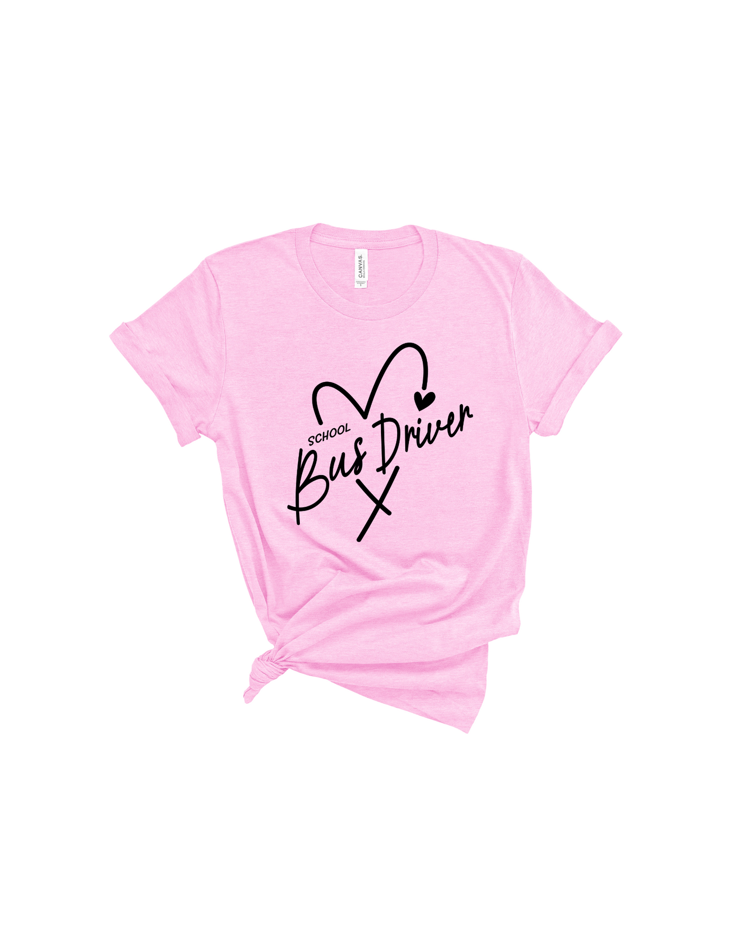 School Bus Driver heart shirt