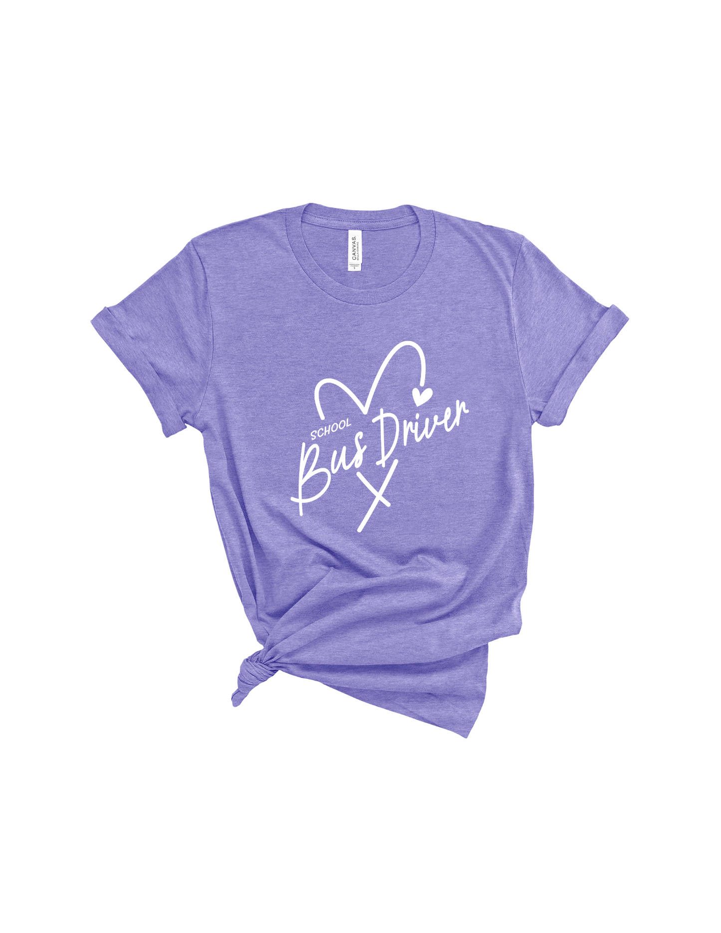 School Bus Driver heart shirt