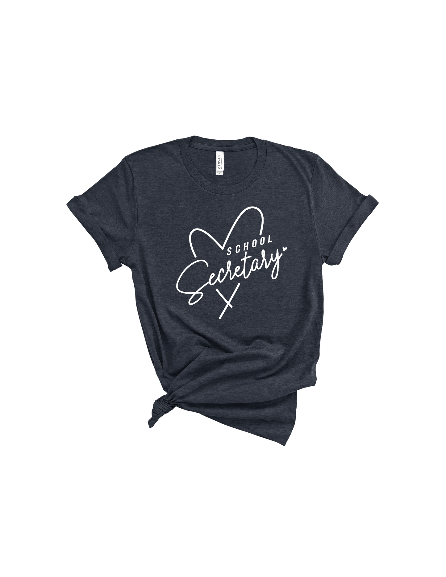 School Secretary heart shirt