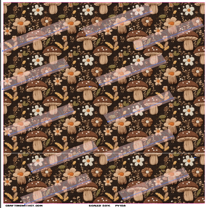 PV158 mushroom embroidery sheet