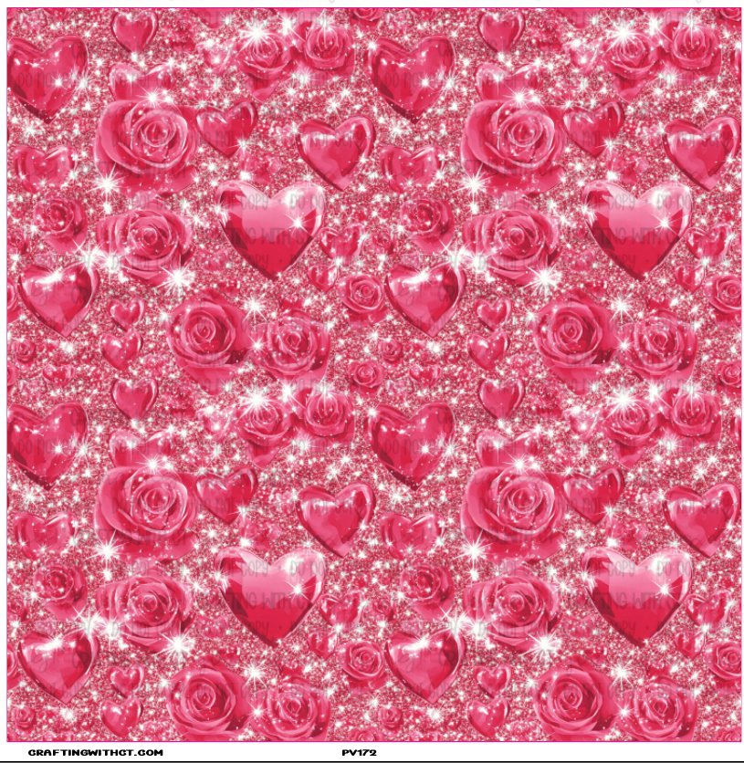 PV172 sparkle hearts and roses