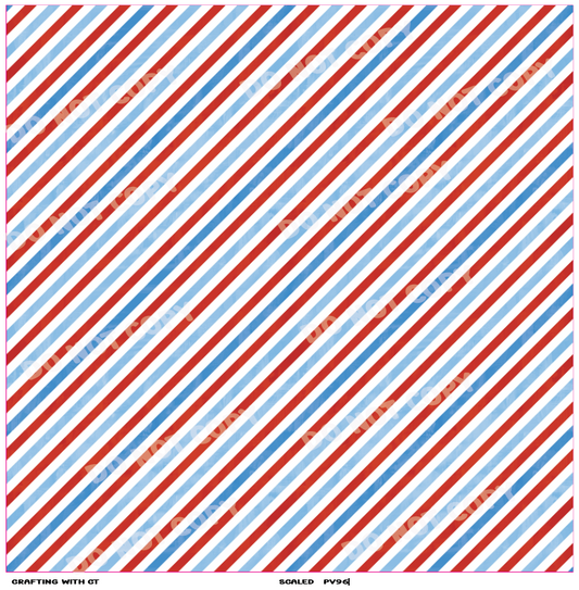 PV96 Red, White and Blue Stripes vinyl sheet