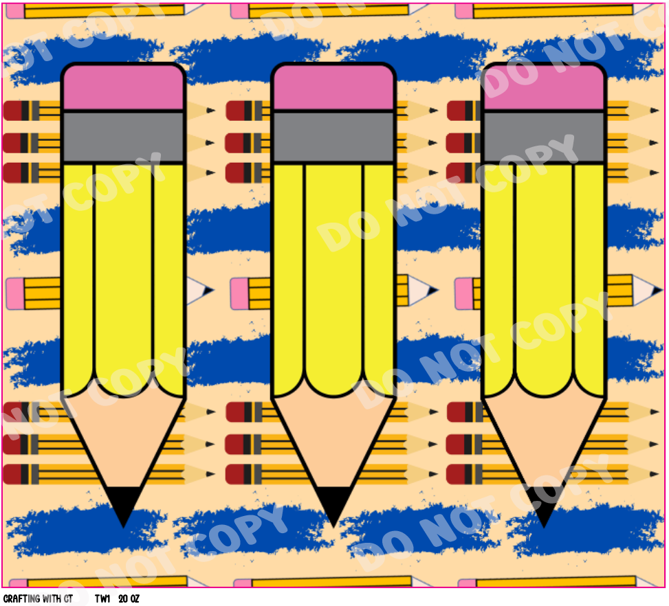 TW1 Pencil pencil pencil tumbler wrap
