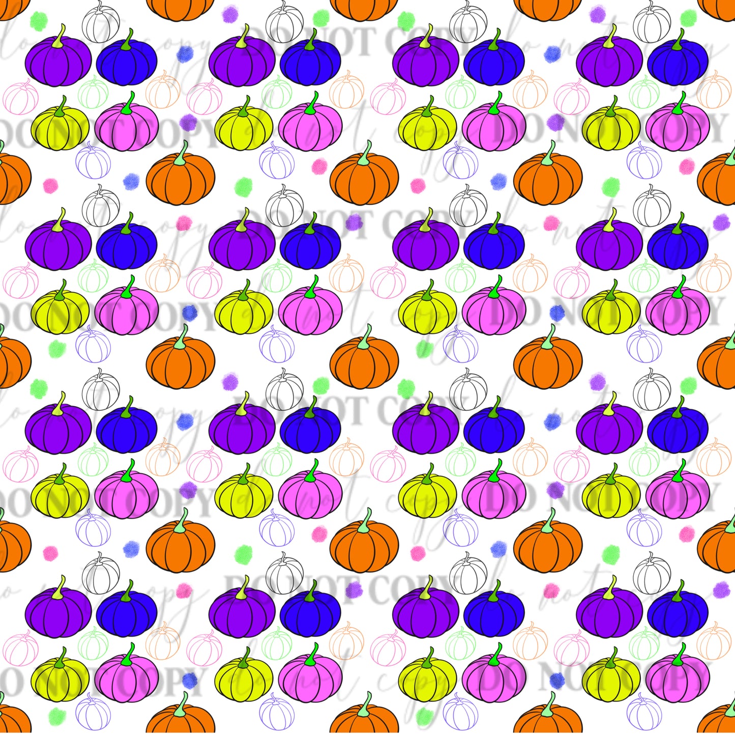 PV124 colorful pumpkins vinyl sheet