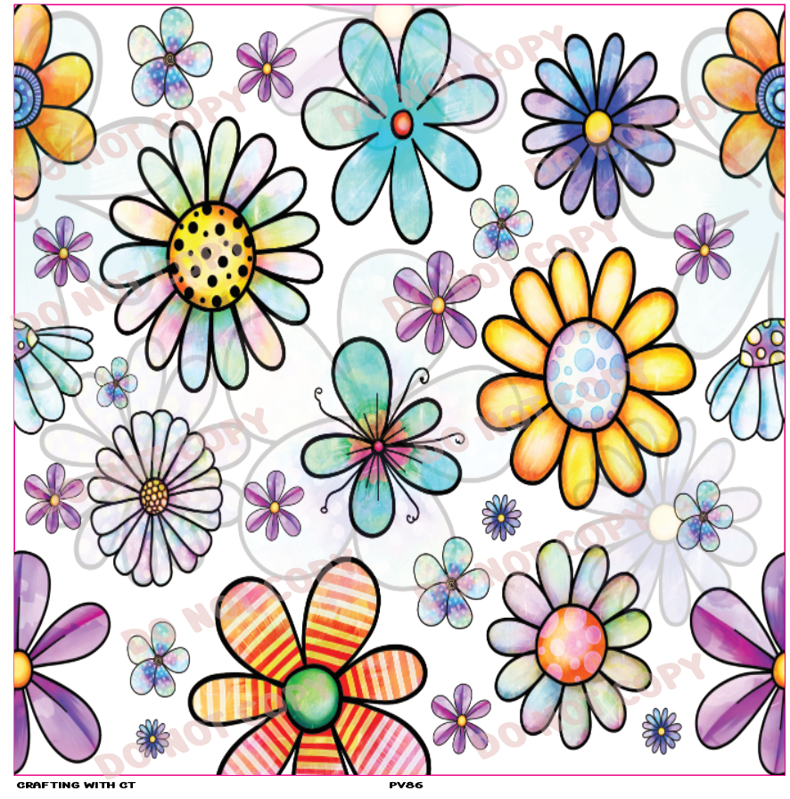 PV86 Daisies vinyl sheet