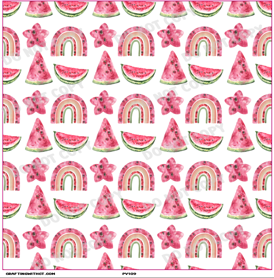 PV109 Watermelon rainbows vinyl sheet