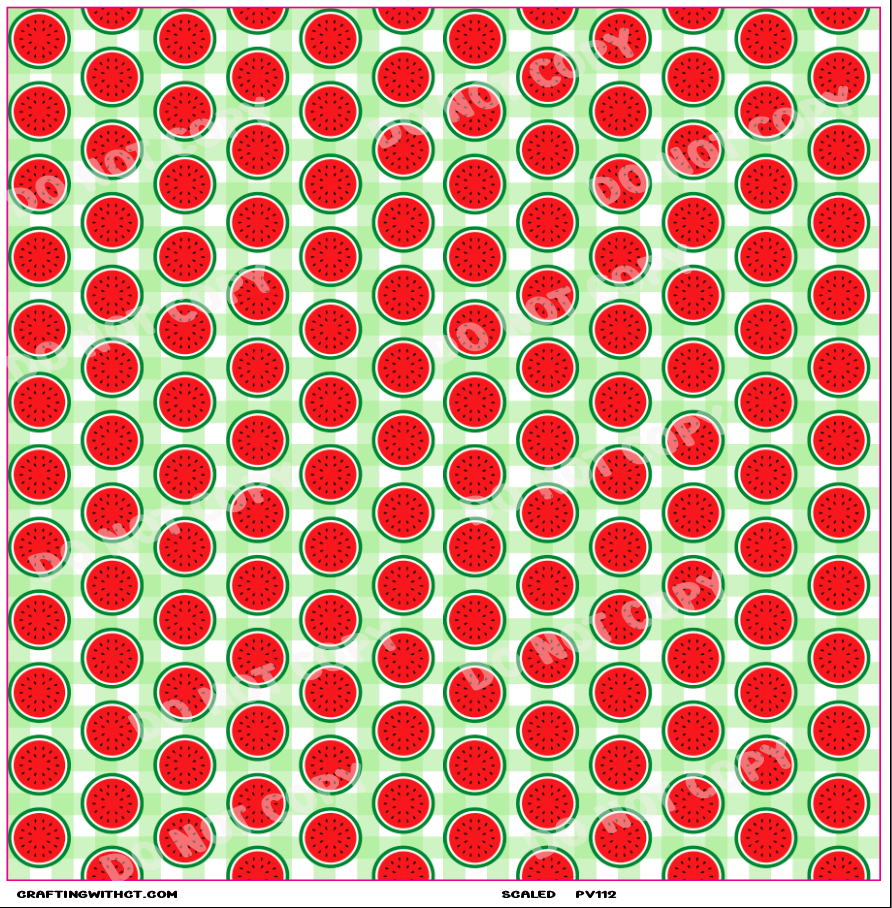PV112 Watermelon slices round vinyl sheet
