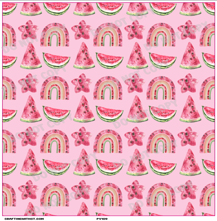 PV109 Watermelon rainbows vinyl sheet