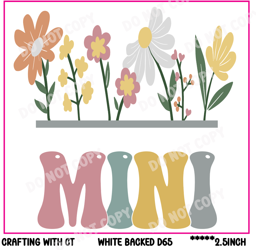 D65 Mini flowers decal
