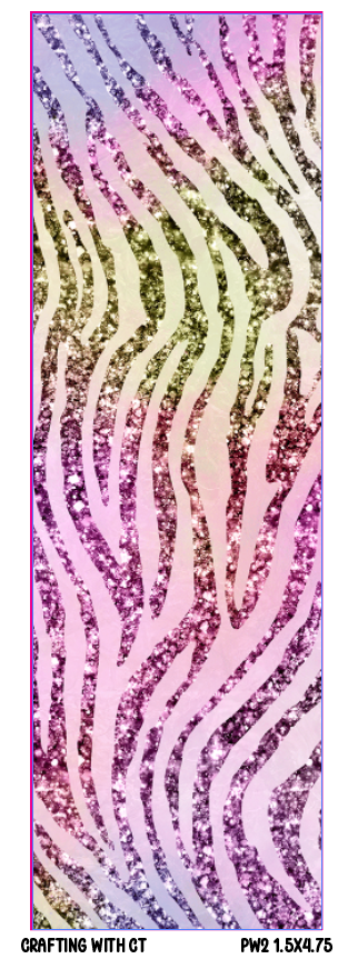 PW2 - Iridescent Zebra - 1.5x4.75