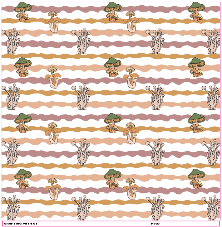 PV37 Mushrooms 2 vinyl sheet