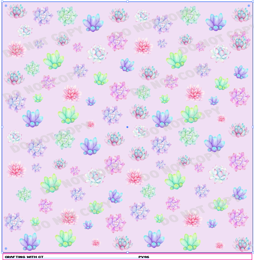 PV46 Succulents vinyl sheet