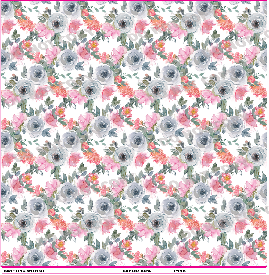 PV48 Floral 7 vinyl sheet