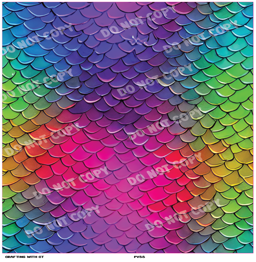 PV53 Neon scales vinyl sheet
