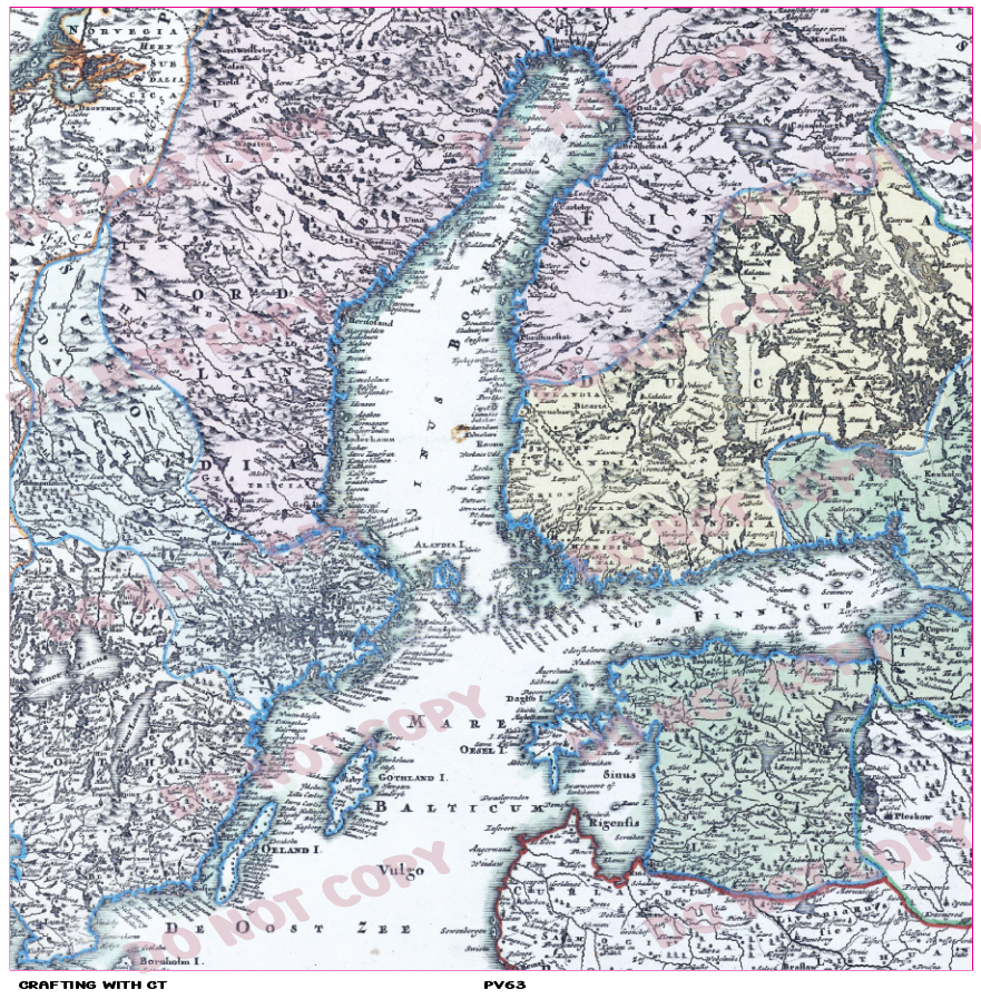 PV63 Vintage map 7 vinyl sheet