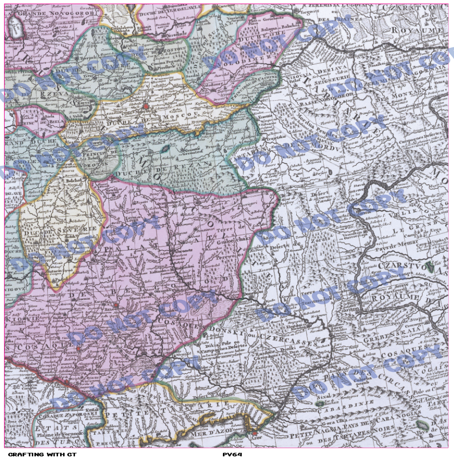 PV64 Vintage map 8 vinyl sheet