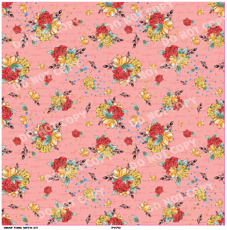 PV70 Beauty roses vinyl sheet