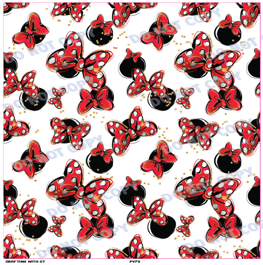 PV72 Mouse bows v2 vinyl sheet