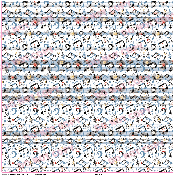 PV83 Music notes and records v2 vinyl sheet