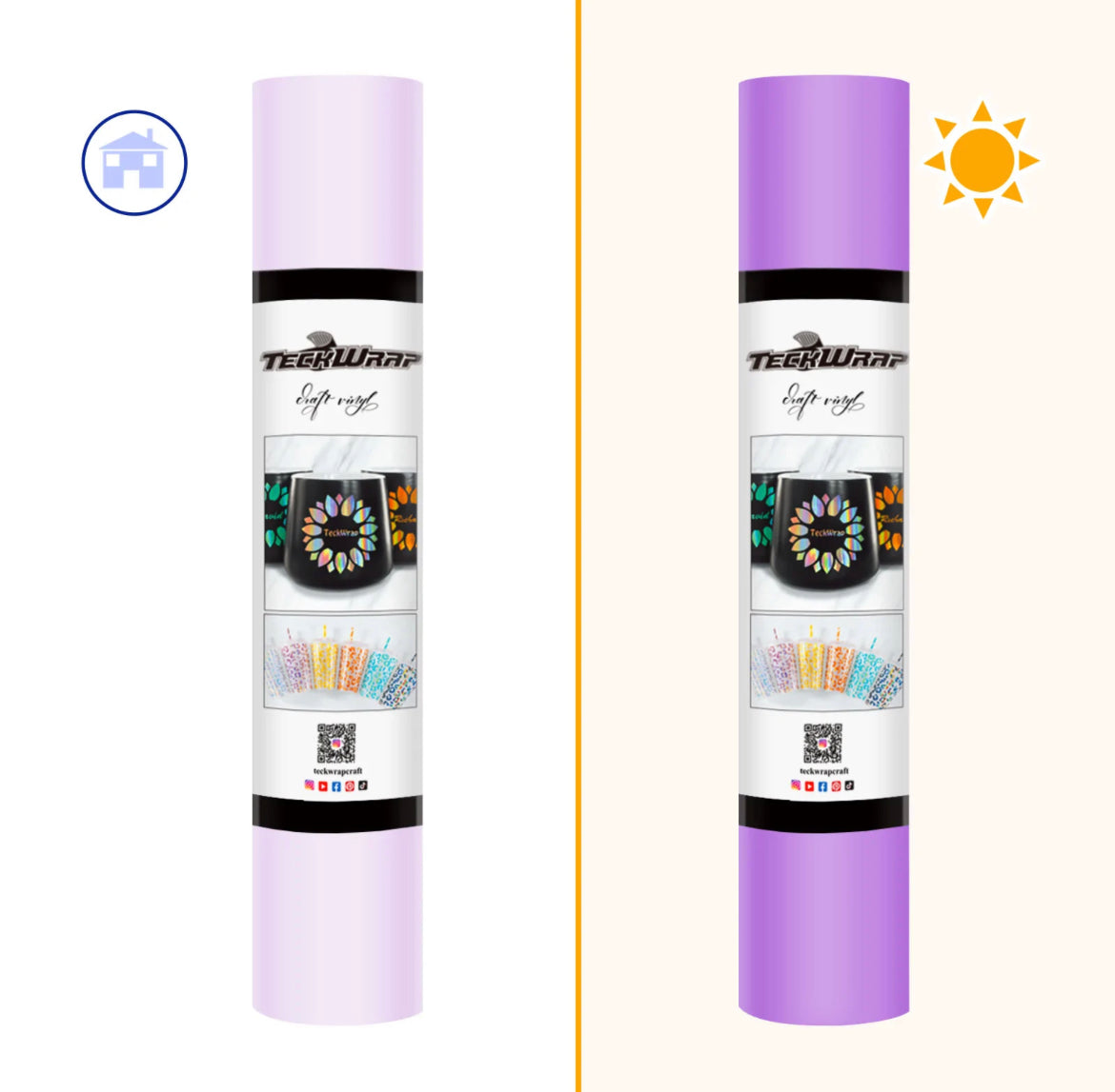 UV Color Change vinyl 12x12 sheets