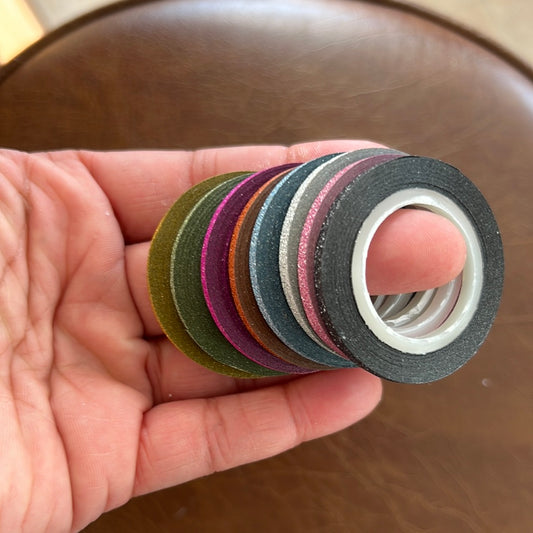 Assorted glitter striping tape 3mm