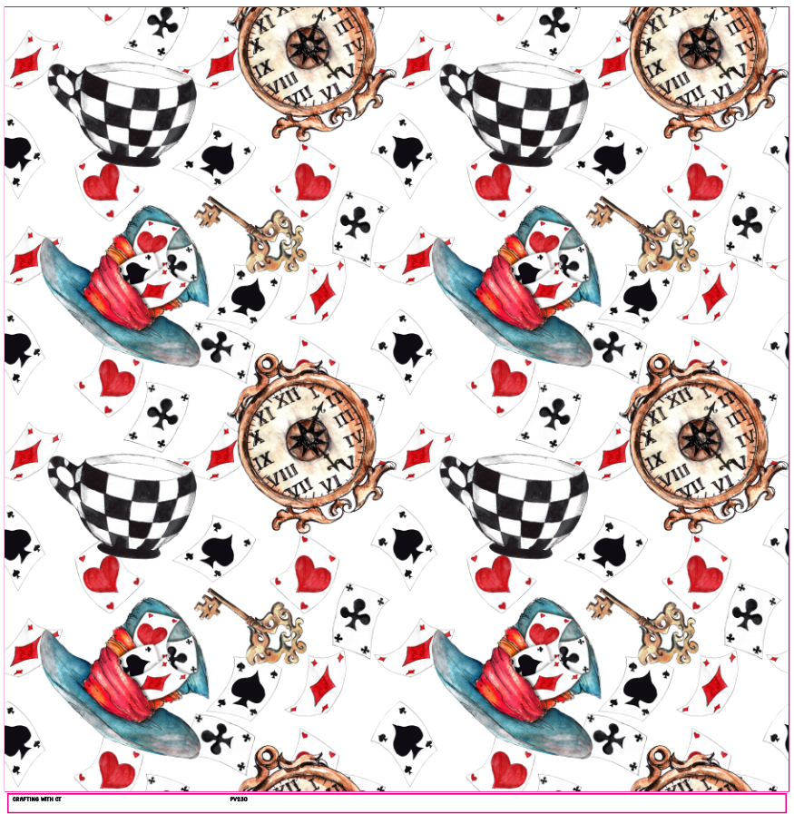 Alice in Wonderland Wrapping Paper Sheets