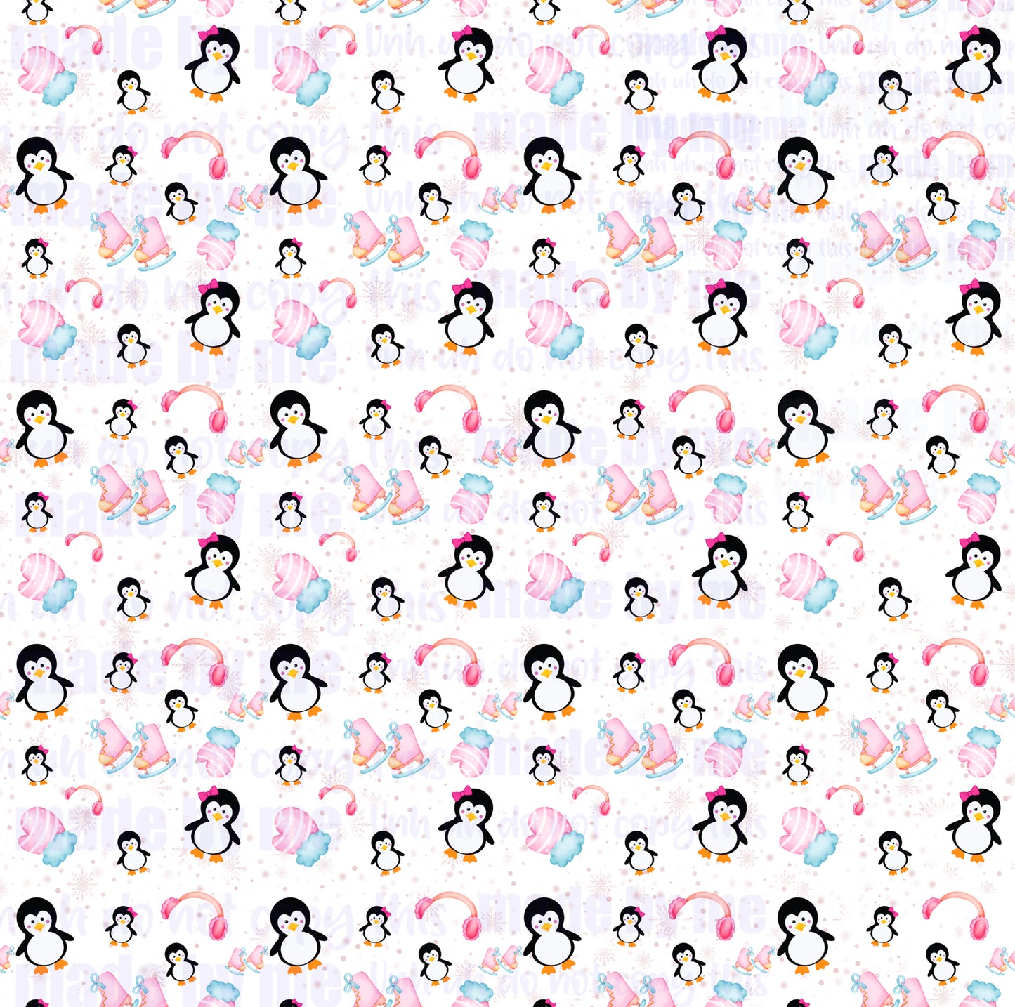 PV134 pink penguins vinyl sheet