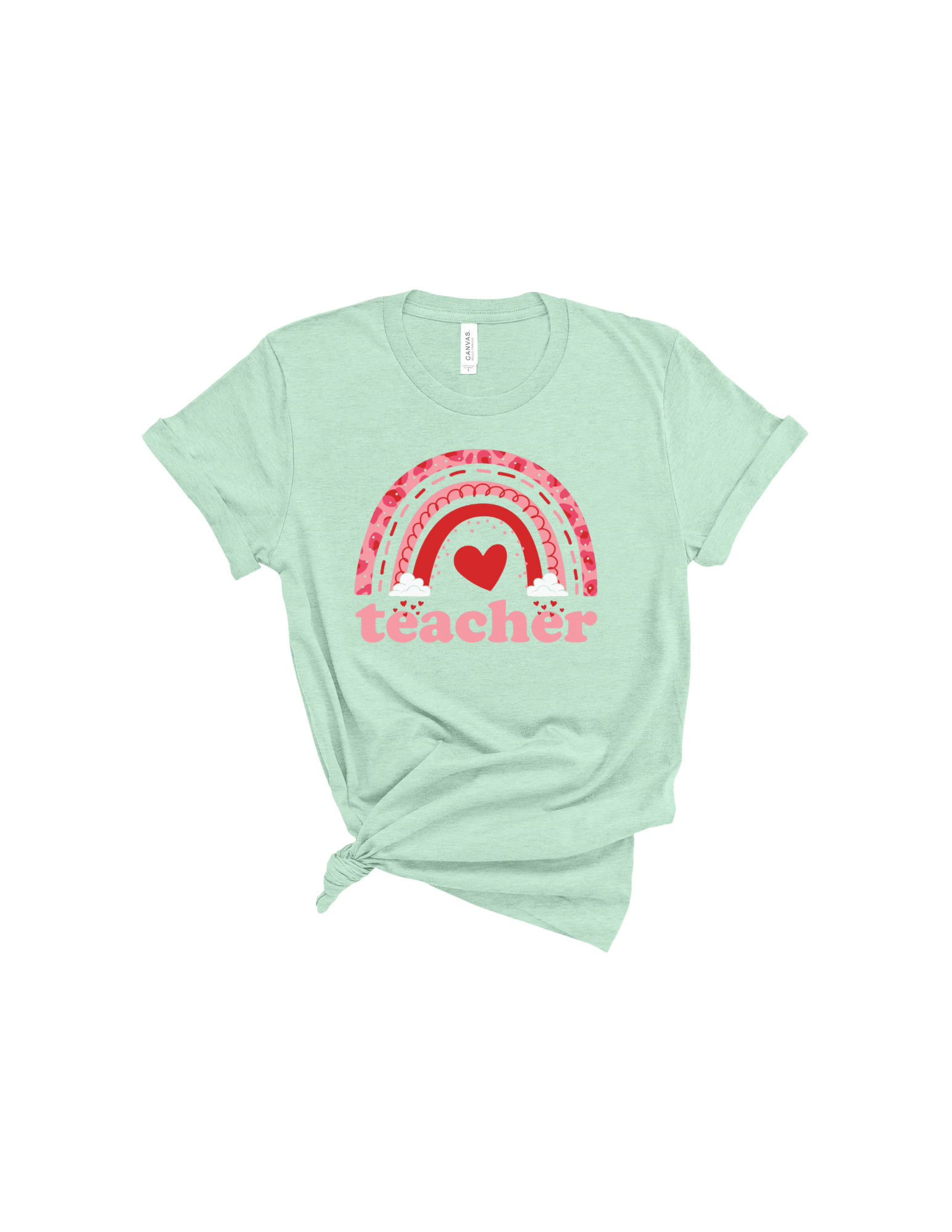 Funny Teacher T-Shirt Women - 'It's A Good Day To Teach Tiny Humans' Rainbow Graphic Tee, Teachers' Day Gift