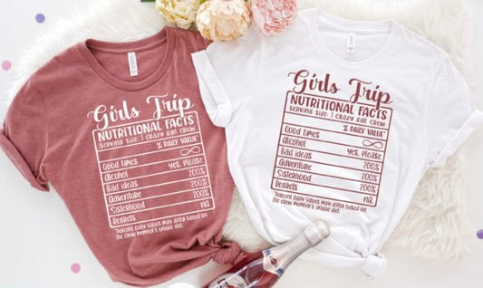 Girls Besties Sisters Road Wine Trip shirt