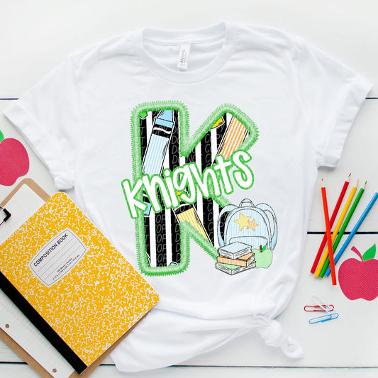 School Mascot initial shirt