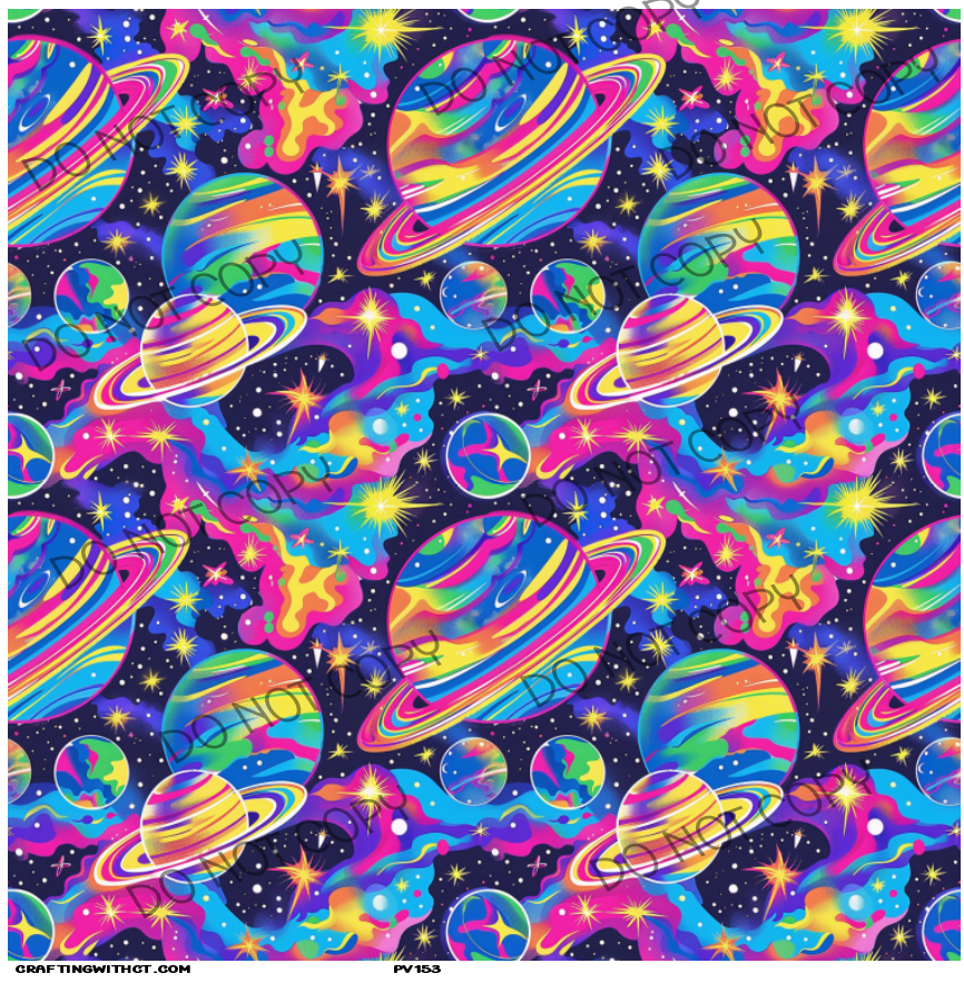 PV153 neon planets vinyl sheet