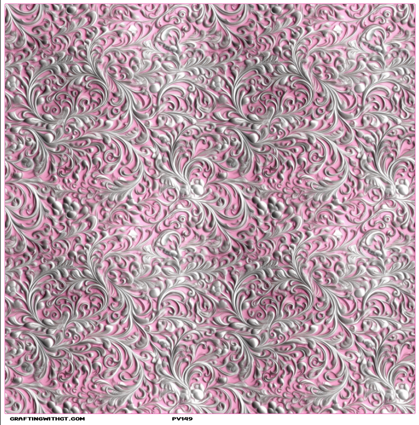PV149 pink filigree vinyl sheet