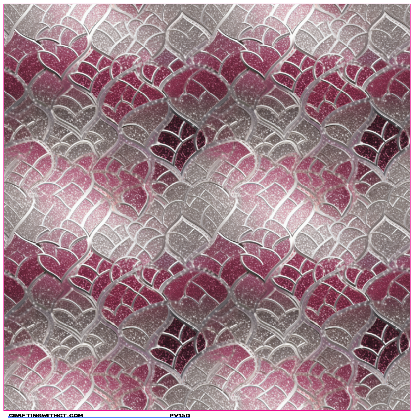 PV150 pink and silver abstract vinyl sheet