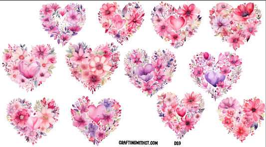 DS9 - floral hearts element decal sheet
