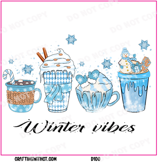 D100 winter vibes decal