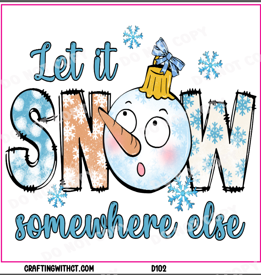 Somewhere Else D102 snow somewhere else decal – craftingwithct