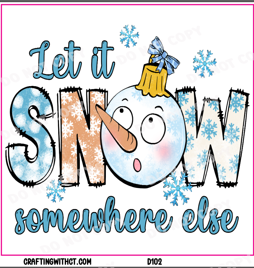 D102 snow somewhere else decal