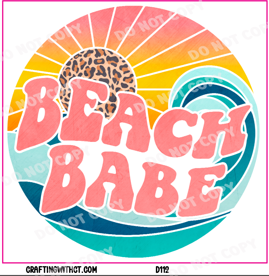 D112 beach babe decal