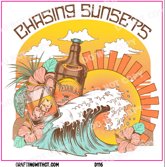 D116 chasing sunsets decal