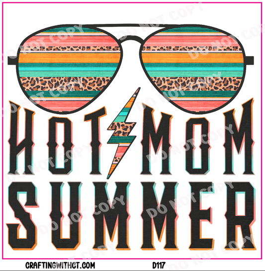 D117 hot mom summer decal