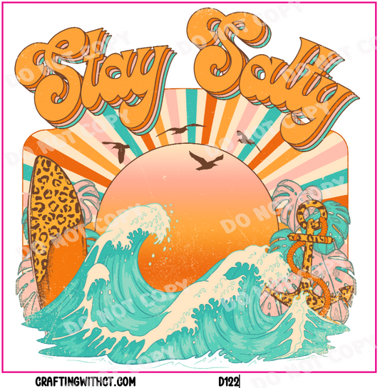 D122 stay salty decal