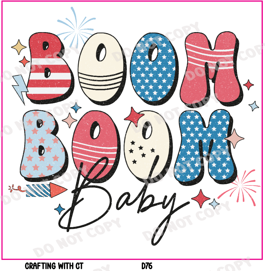 D76 Boom Boom Baby decal