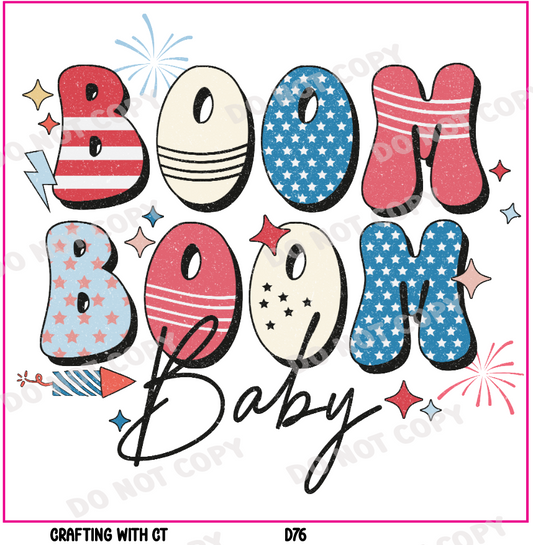D76 Boom Boom Baby decal